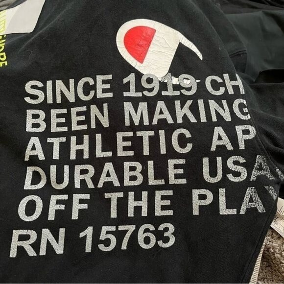 Champion Heritage Behind The Label Short Sleeve Tee Black M - Picture 5 of 10